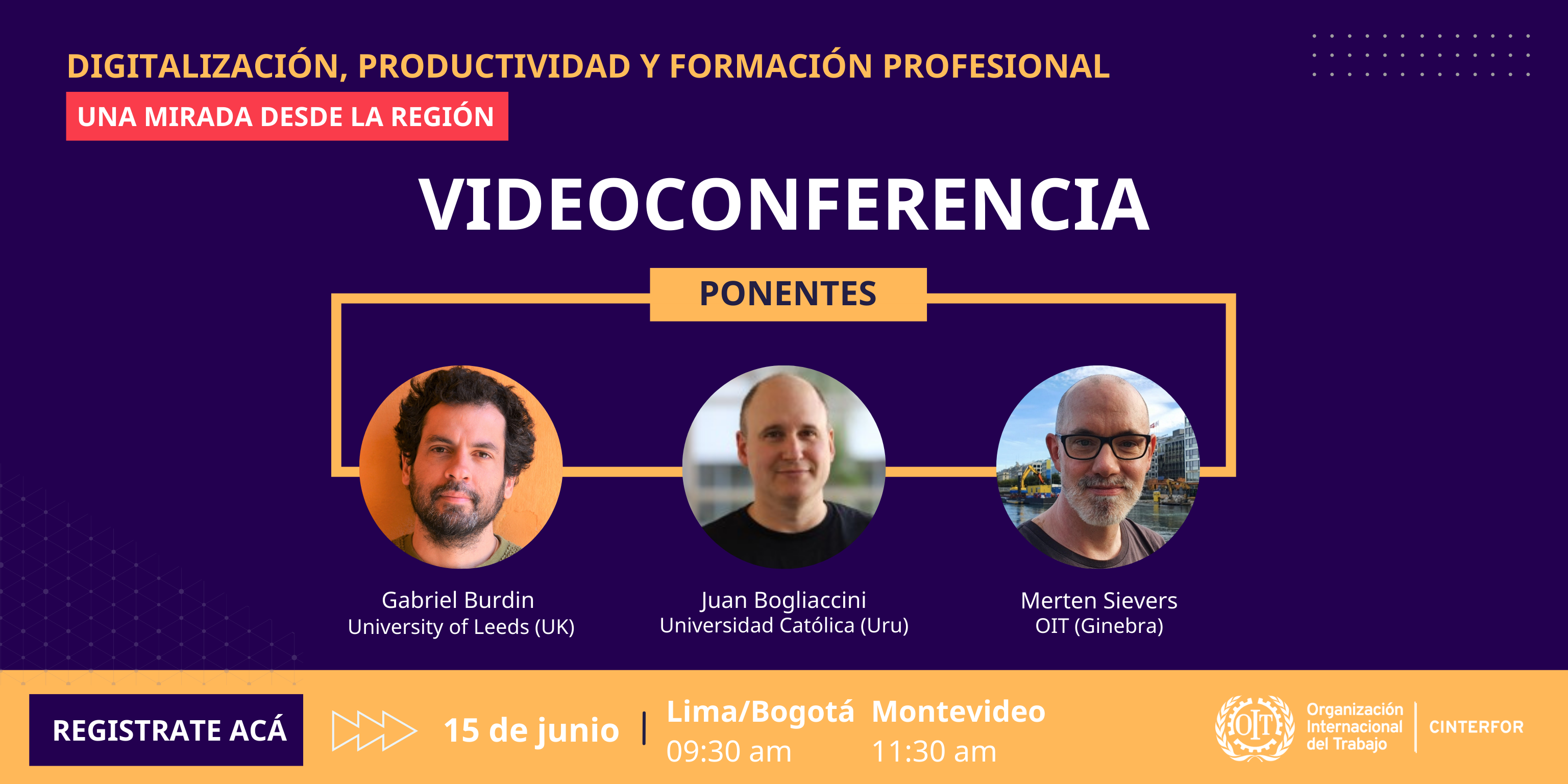 Banner promocional de la Videconferencia Banner promocional de la Videconferencia